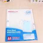 金得利11孔透明活頁袋EH303A-6 0.06mm A4 100個裝  30包/箱-3
