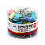 得力牌彩色長尾夾8554ES  25mm/48個-1