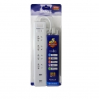寶克插座四位一開K614UK  （帶雙USB）3m-1
